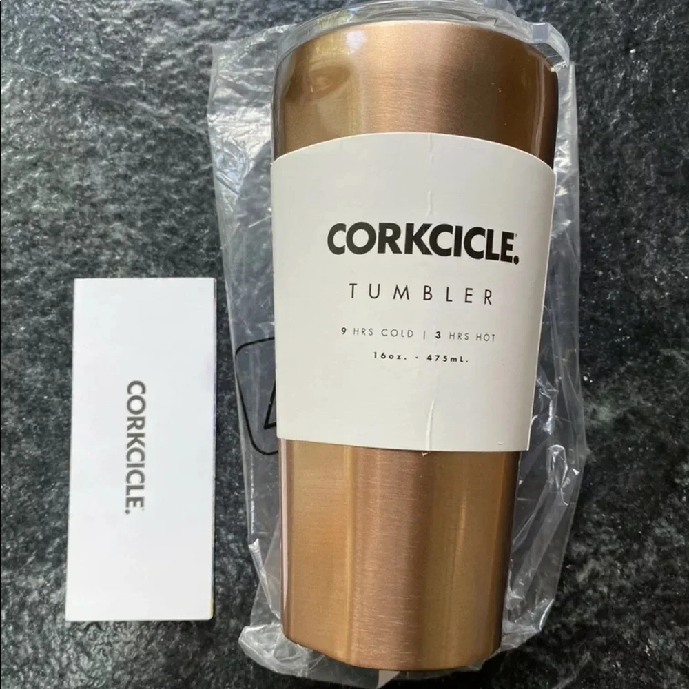 Corkcicle Copper 16 ounce Tumbler NEW